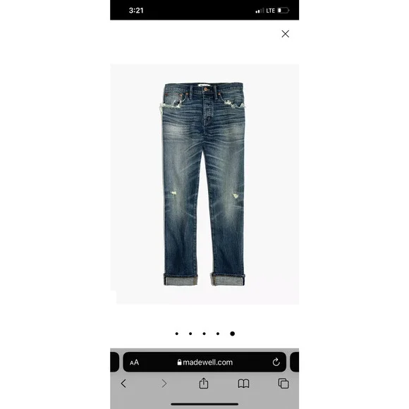 Madewell Straight-Leg Jeans in Cloverdale: Selvedge Edition NWT 27 - Picture 5 of 10